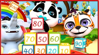 Numbers Baby Shark, Boo Boo Song, Wheels on the Bus  Baby Panda  Nursery Rhymes, song 10 to 100.