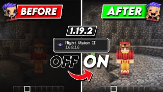 Night Vision Pack For Minecraft Pe || Night Vision Texture For MCPE 1.19