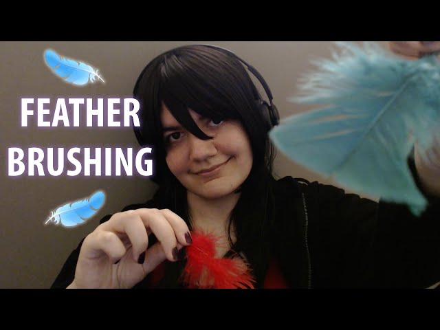 ✨ASMR✨ Feathers Brushing Your Face + Mouth Sounds for Sleep