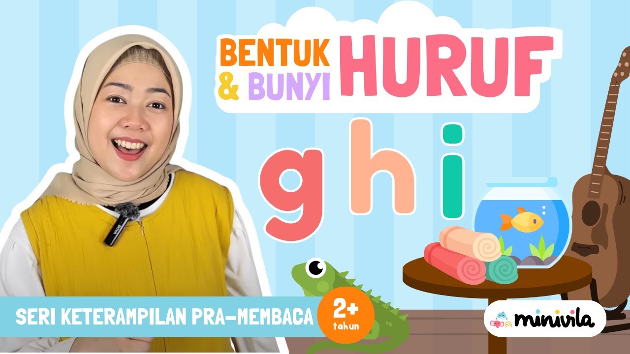 HURUF ALFABET | Mengenal Bentuk dan Bunyi Fonik Huruf G, H, I