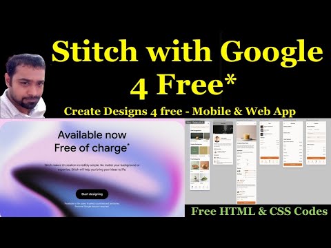 Google Stitch : Create Free Full AI Design in 2 mins | Free Source Code that Build Mobile & Web App!