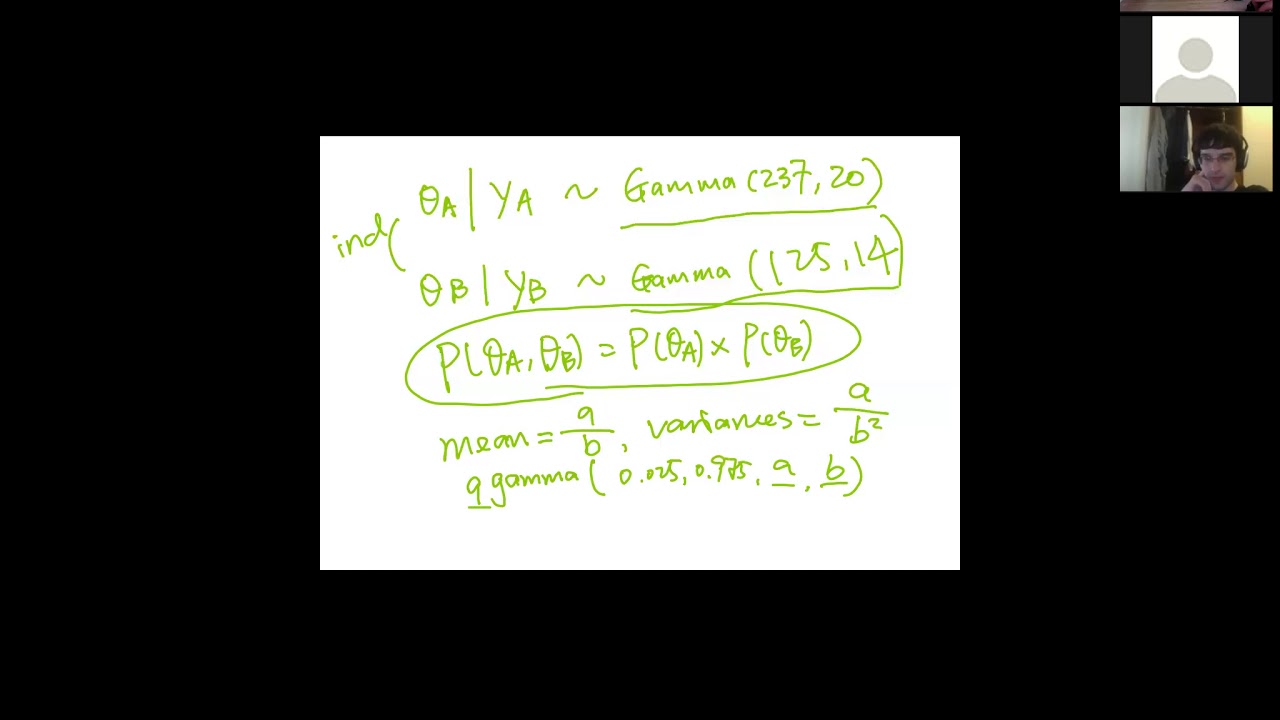 Vassar College MATH 347 Bayesian Statistics Lecture 9 9/25/17