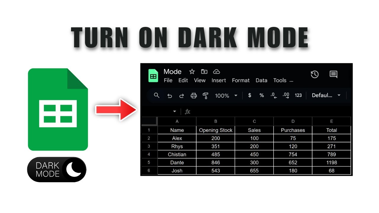 How To Turn On Dark Mode In Google Sheets 2026 - YouTube