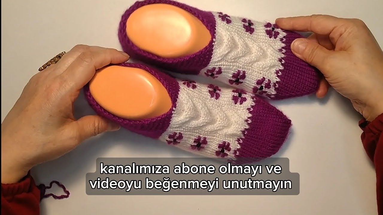 ÇOK KOLAY BEŞ ŞİŞ DOLAMALI YONCA MOTİFLİ ÇEYİZLİK PATİK