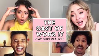 Liza Koshy, Sabrina Carpenter, and the Cast of WORK IT Play Superlatives | Seventeen