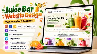 Details Juice Bar Website Design 🍹 | Modern Web Design & GSAP Animation News