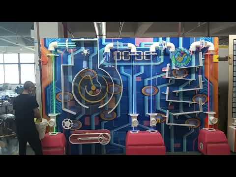Indoor Playground Vacuum Tube Ball Wall Games Interactive Ball Wall for Kids and Adults Play