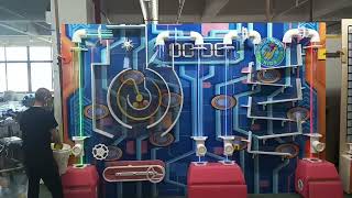 Indoor Playground Vacuum Tube Ball Wall Games Interactive Ball Wall for Kids and Adults Play