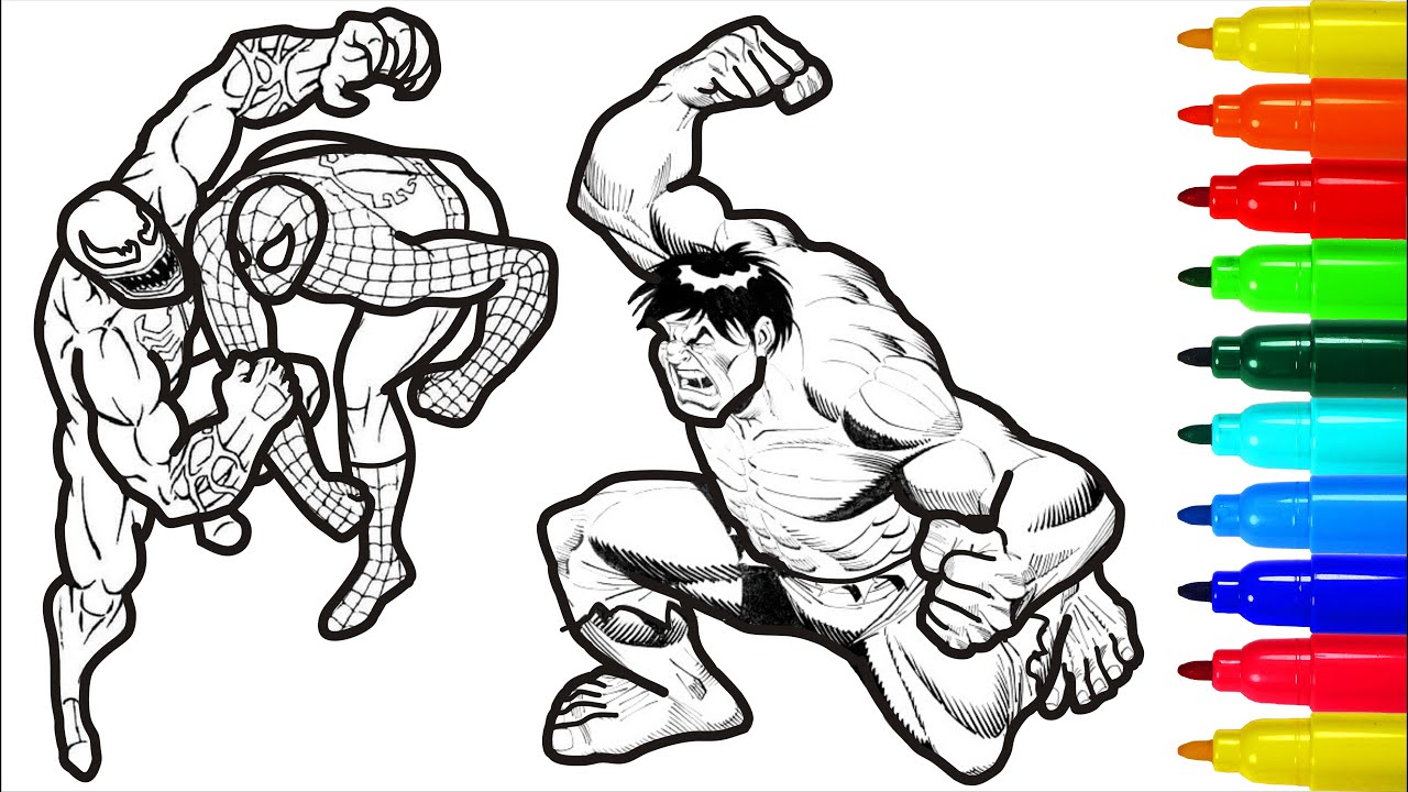 880  Coloring Pages Hulk And Spiderman  Best HD