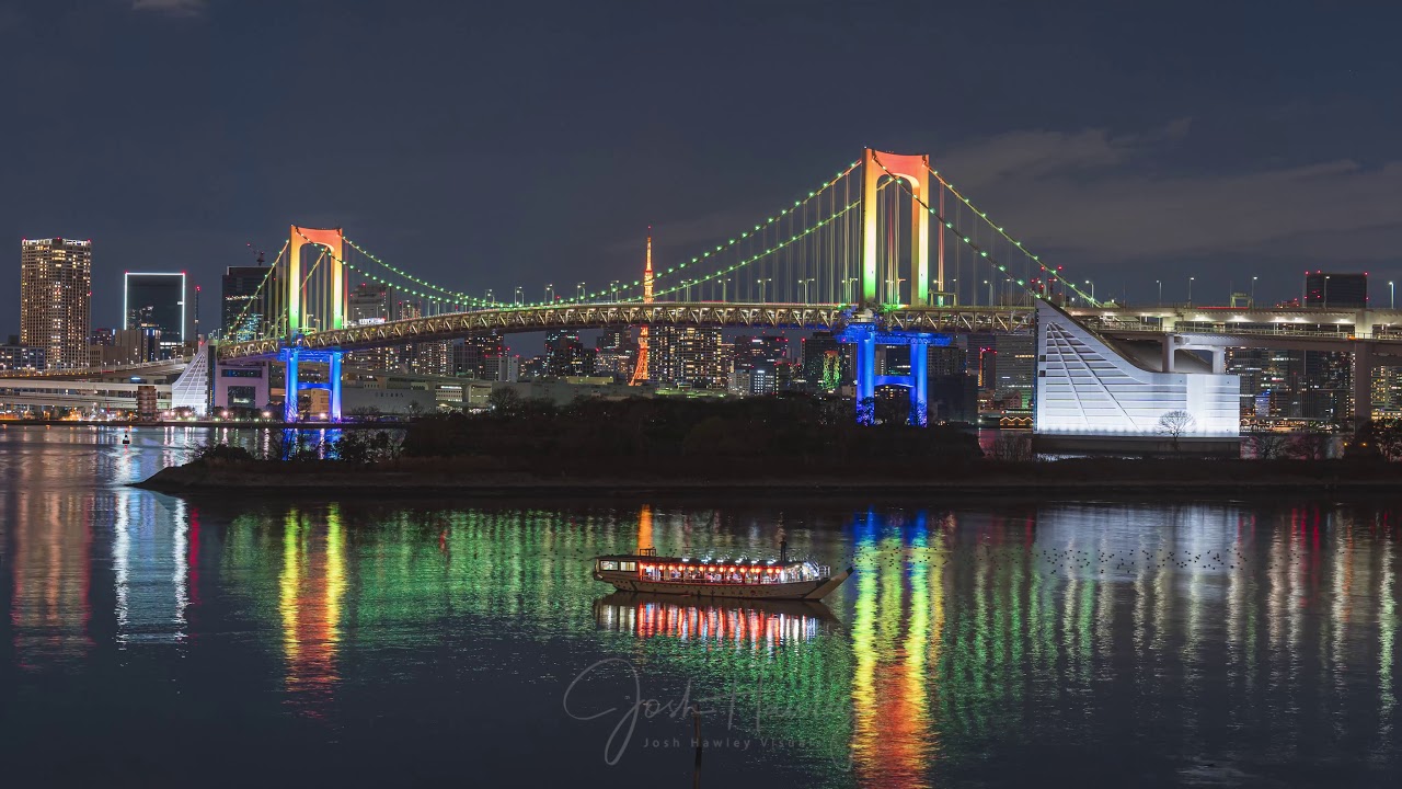 Japan Tokyo Rainbow Bridge At Night Youtube Japan Tokyo Rainbow Bridge At Night Youtube