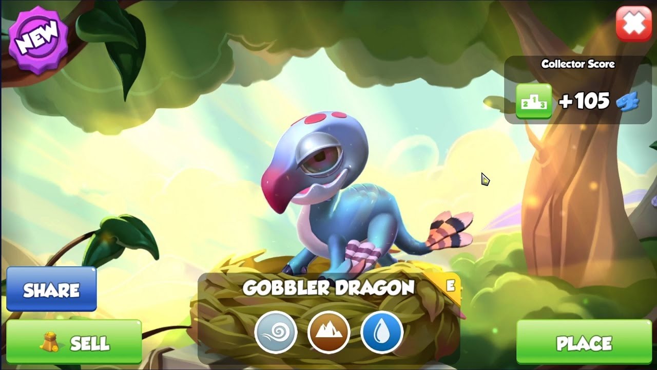 Hatched Gobbler Dragon | Exploring New Week | Dragon Mania Legends