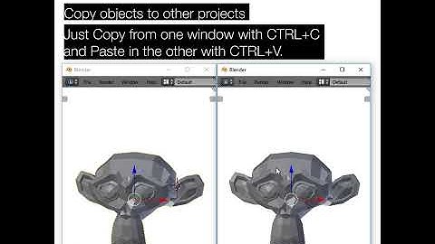 Daily Blender Tip #21 - Copy Objects From One Blender Window To Another
