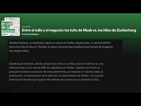 Ophelia en El Reforma/El Café de la Mañana: Los hilos de Zuckerberg vs Los tuits de Musk