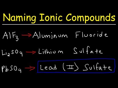 How To Name Ionic Compounds With Transition Metals