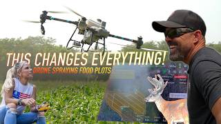 Drone Spraying PROBLEM Areas in our Food Plots
