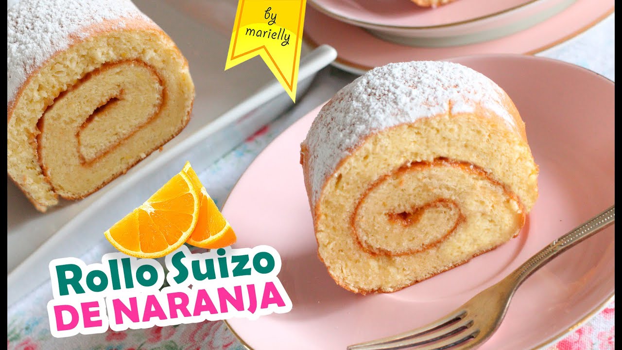 PASTEL ROLLO SUIZO de NARANJA 🍊 BRAZO DE GITANO by Marielly