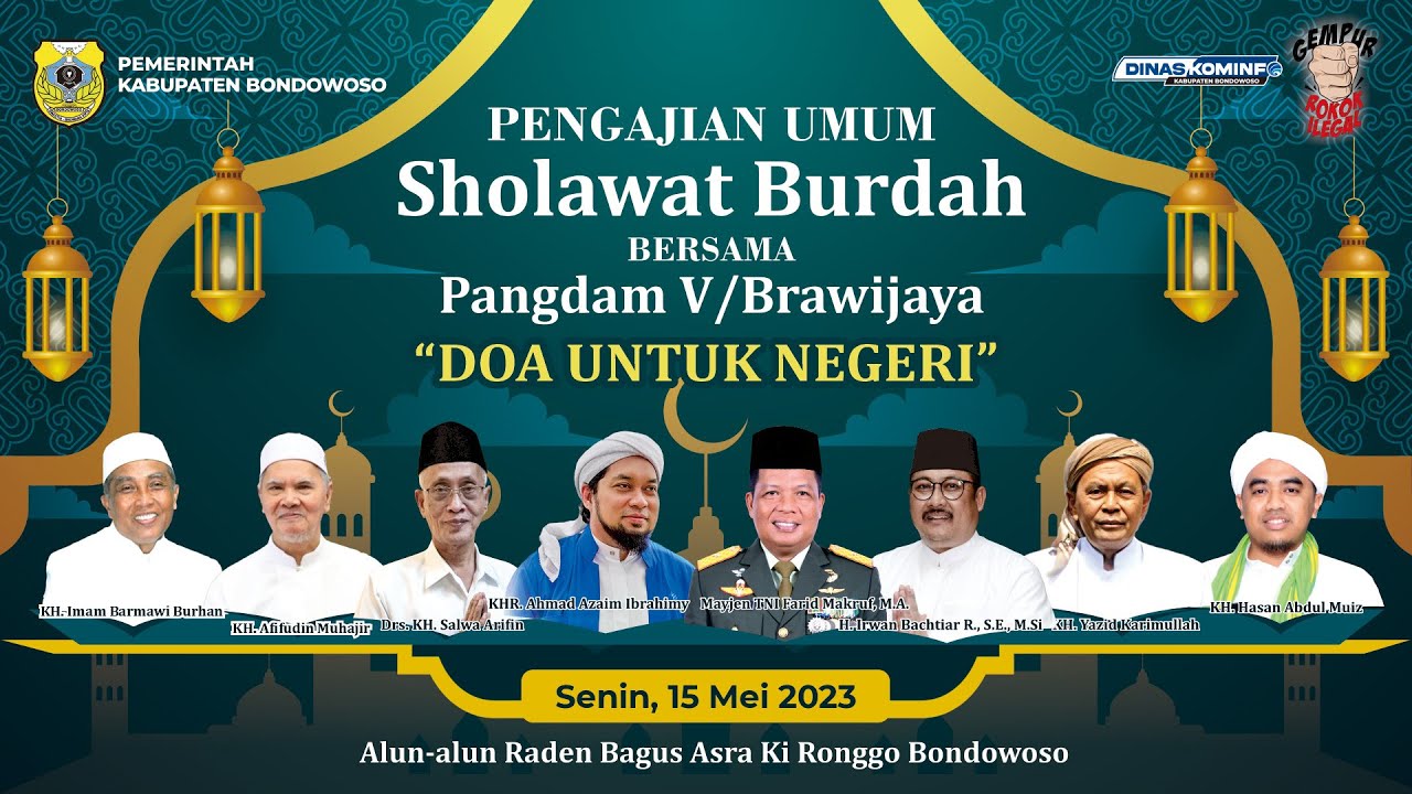 PENGAJIAN UMUM Sholawat Burdah BERSAMA Pangdam V/Brawijaya 