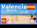 Valencia Spain Beach Walk And Promenade In 4K