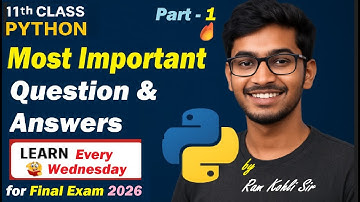 Most Important Class 11 IP Python MCQs for Final Exam 2026 | With Answers & Explanations