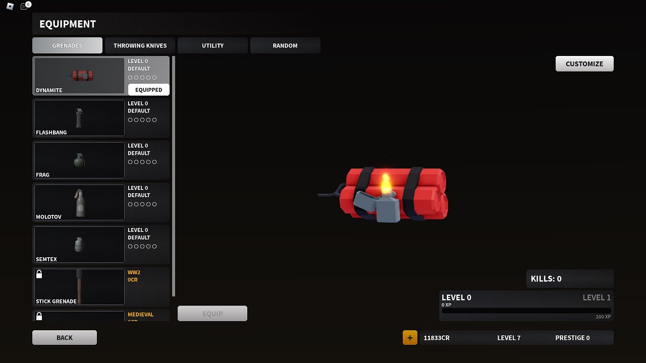 Classic Dynamite Legendary Skin [Roblox Bad Business]