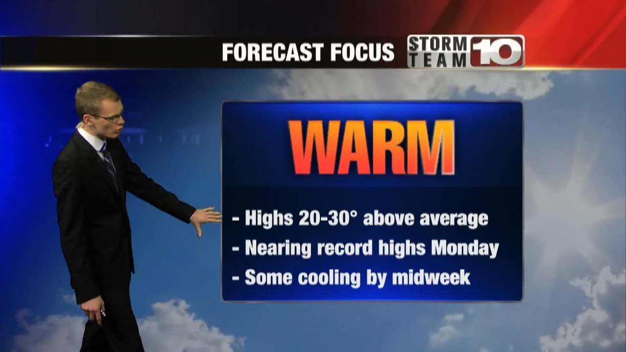 Temperatures to jump back into the 70s - YouTube