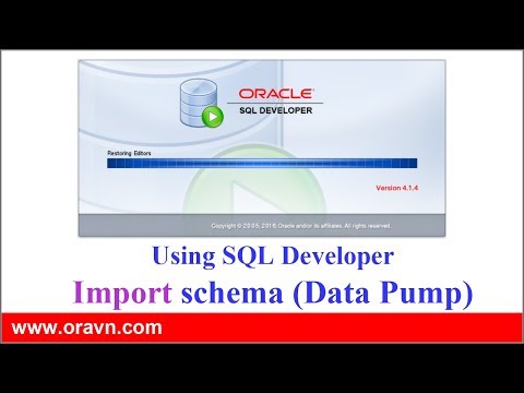 SQL Developer: IMPORT tables, schemes or whole database via Oracle SQL Developer.