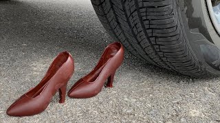 Crushing Soft Things With Car Experiment Car Vs Chocolate Shoes Challenge 2023