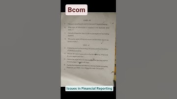 BCOM Sem 6 Issues in Financial Reporting Panjab University Previous year question paper may 2023