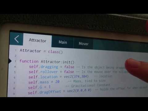 Got stuck translating Gravitational Attraction example from Processing into Lua