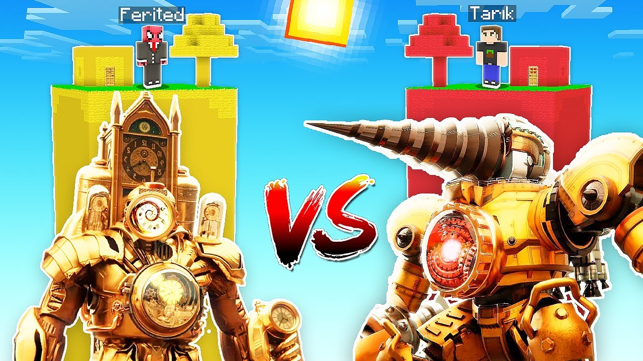 TITAN CLOCK MAN KULE VS TITAN DRILL MAN KULE - Minecraft