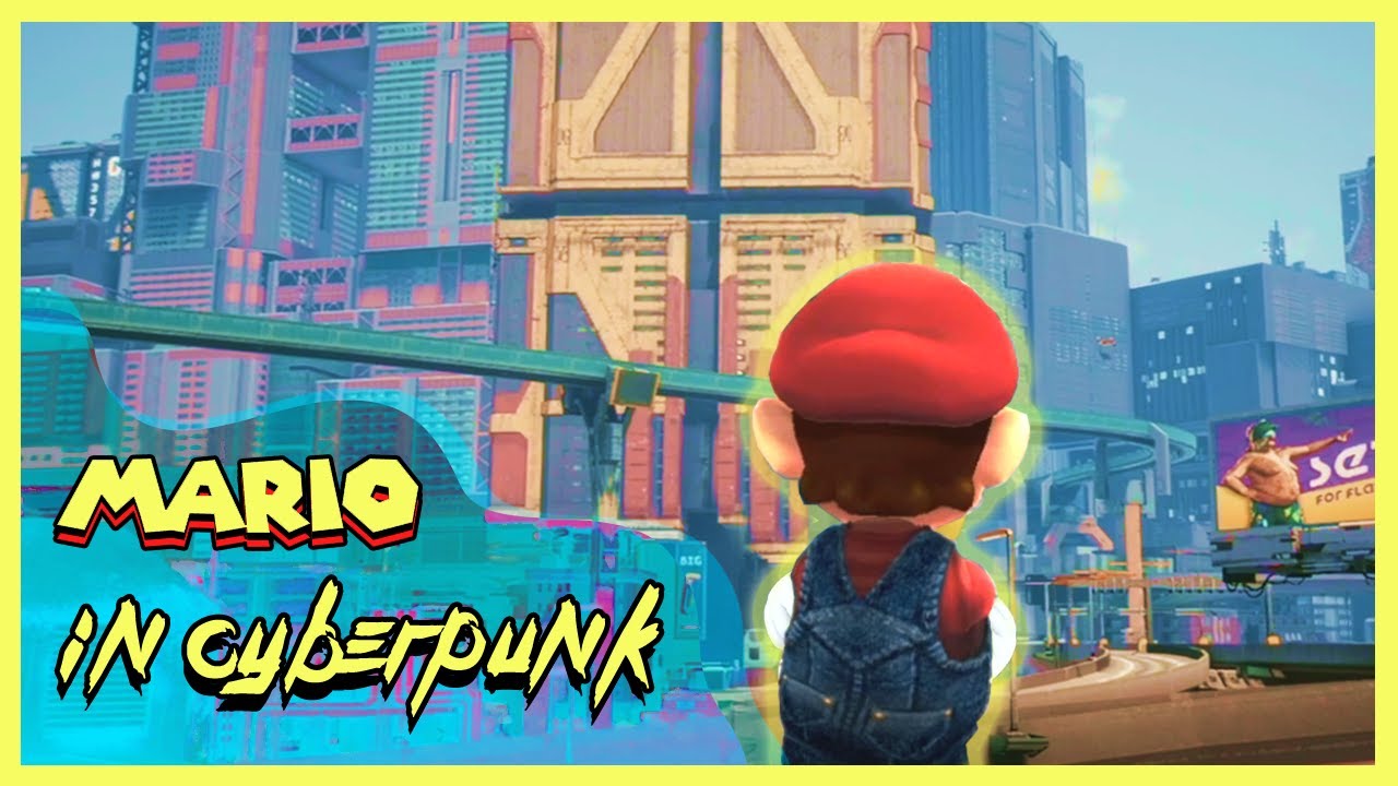 Mario's Cyberpunk Adventure - Mario visits Night city. But he misses Peach.