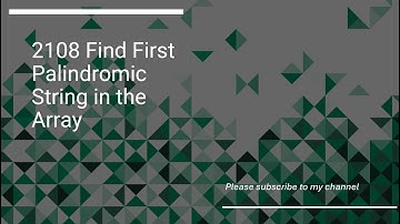 2108  Find First Palindromic String in the Array