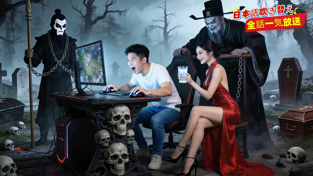 ✨ネットで美女とチャットしたら、あの世に連れて行かれた。今は幽界の公務員。💻給料は冥界のお金。現世では大金持ちになれる、超優良バイト！💴【日本語吹き替え】