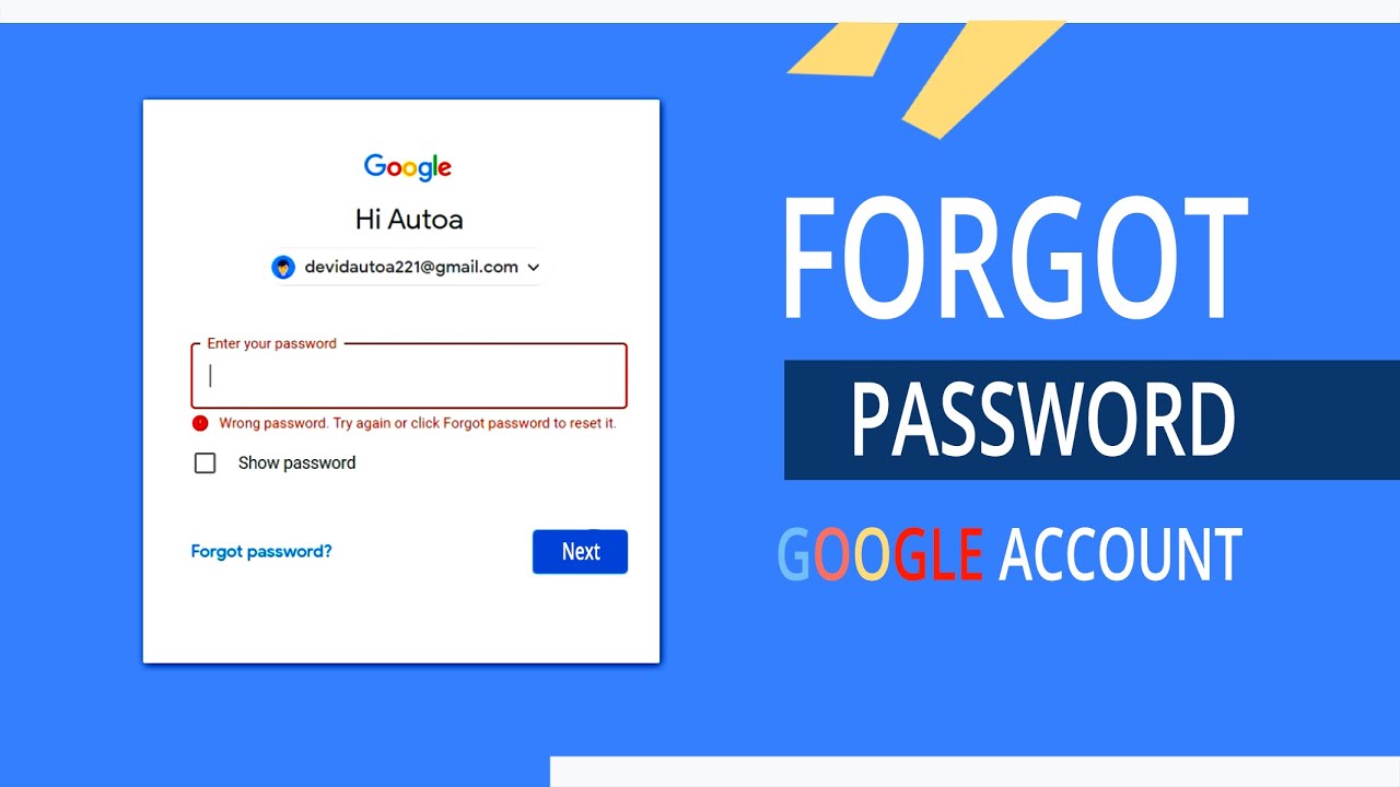 My google account recovery And forgot password my gmail account