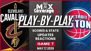 🔴LIVE - Cleveland Cavaliers vs Detroit Pistons - Play-By-Play & Reactions (5/17/26)