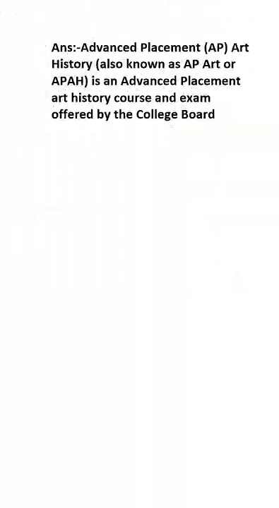 What is AP Art History?