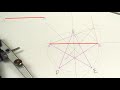 How to draw a pentagram with a compass knowing the side lengthstepbystep