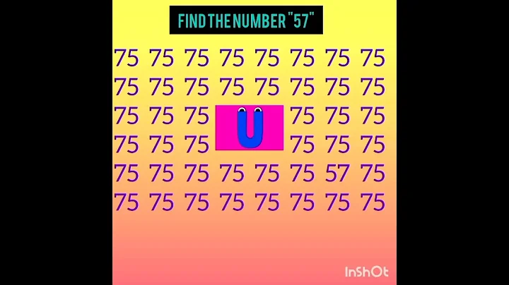 can you find the number "57" Test your eyes. Number Challenge. Focus your mind. #shorts