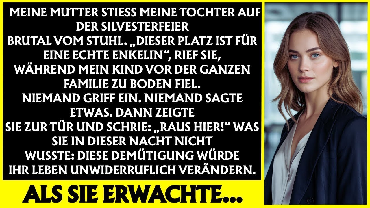 Meine Mutter stieß meine Tochter an Silvester vom Tisch  „Platz für echte Enkelin“ – ich handelt