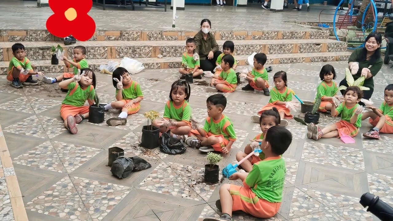 KEGIATAN MENANAM BUNGA DI GENBI SCHOOL || TANAMAN DISEKITARKU