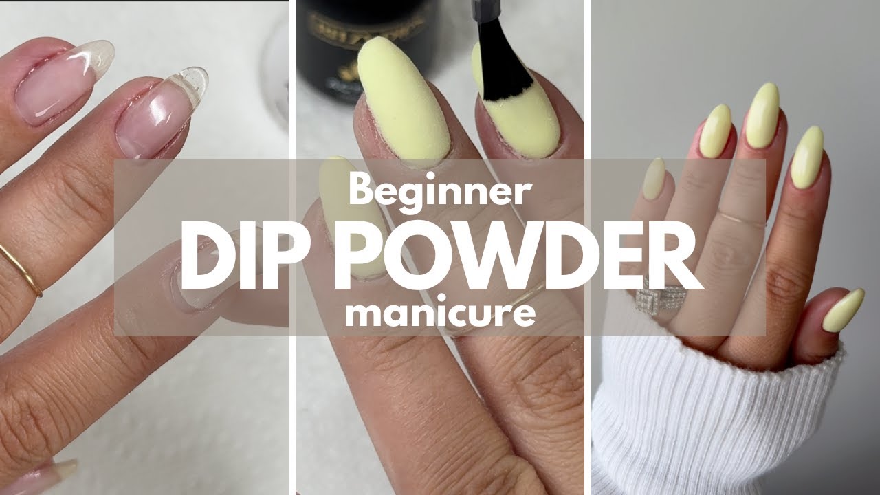 DIP POWDER FOR BEGINNERS | START TO FINISH MANI USING RITZY DIPS - YouTube