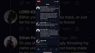 Ksi and Behzinga beefing on Twitter