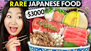 We Ate $3,000 Of Rare Japanese Foods! (O-Toro Sashimi, Tokyo Fruit Gems, Crown Melon)