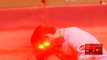 Derek Dietrich dabbing on Brewer