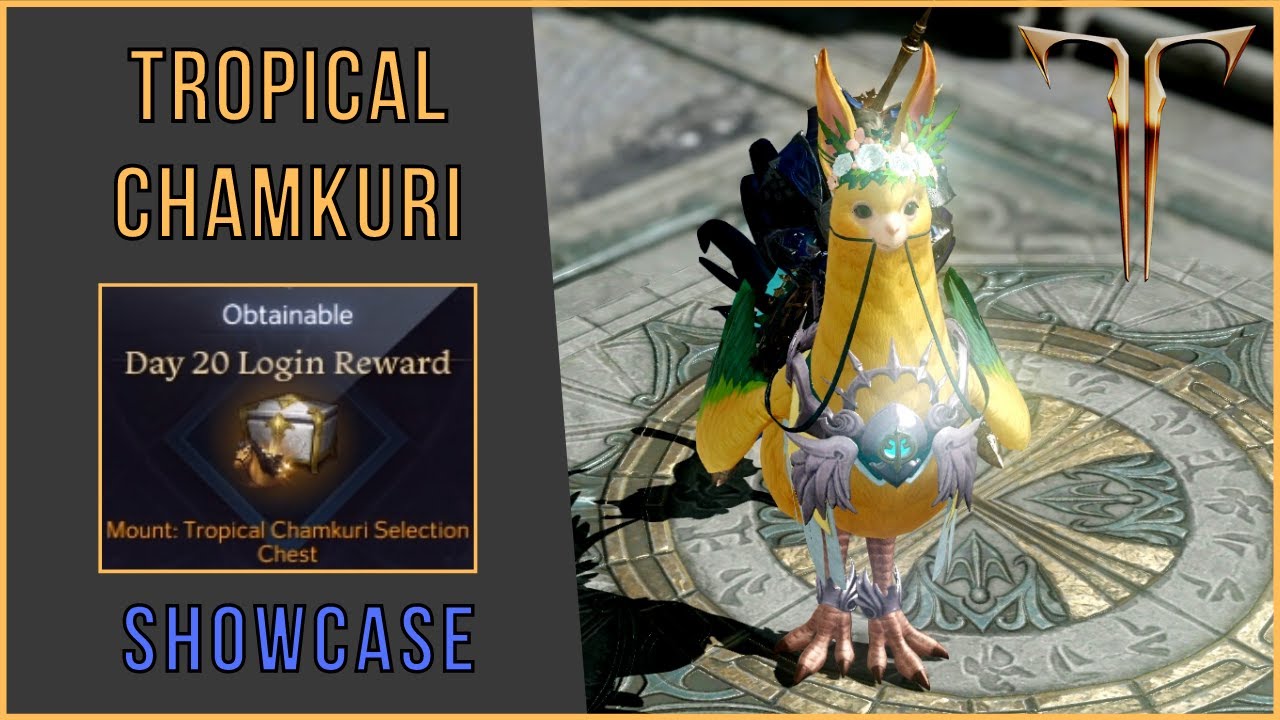 Lost Ark | 20 Day Login Reward Tropical Chamkuri Mount Claim and Display (Mango Chamkuri)