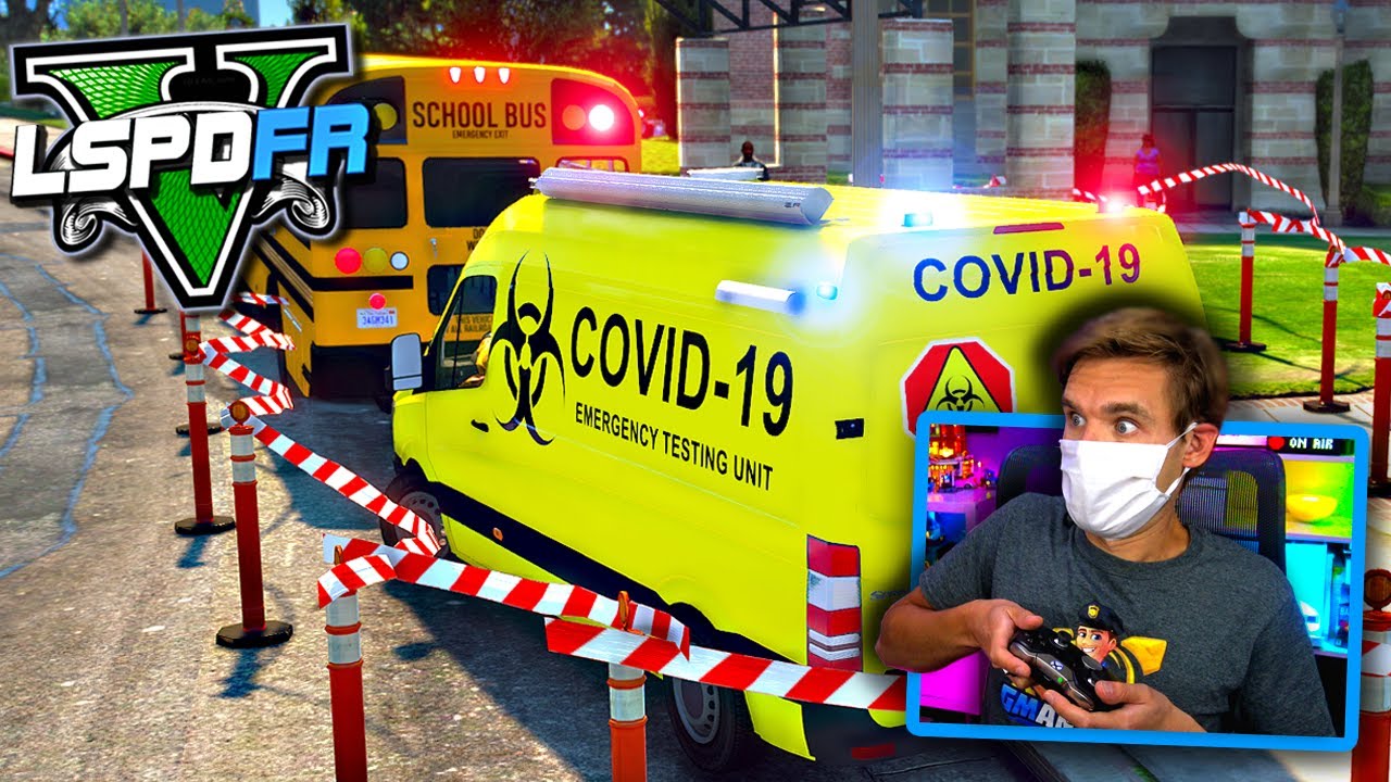 COVID-19 Unit quarantines a school bus full of kids! (LSPDFR GTA 5 Police Mod) #GTA5LSPDFR