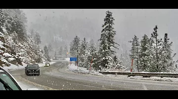 Steady ❄️Snow❄️ and Winter Wonderland Experience in Big Bear, CA. Found a Waterfall. Pretty 2/20/24.