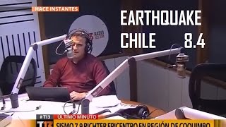 ÉPICA REACCIÓN EN VIVO TERREMOTO 8.4 CHILE 2015 // RAMÓN ULLOA