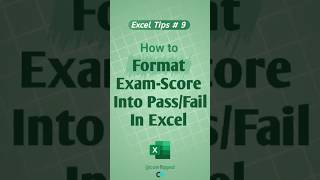 How to Format exam score into pass/fail in excel sheet #excel #shots