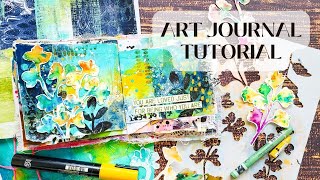 Adding Colour with Soft Pastels and using Collage Fodder ⭐ Mixed Media Art Journal Tutorial screenshot 3